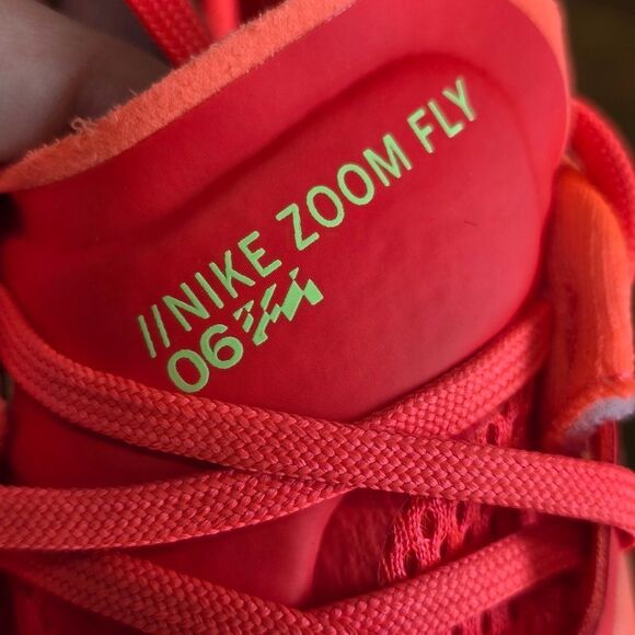 Nike Zoom Fly 6 Bright Crimson Lime Blast Running Shoes LE FN8455-601 Women’s 7 - Picture 14 of 16